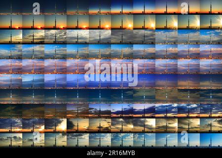 100 immagini di una notte e due giorni di Tokyo Sky Tree Foto Stock