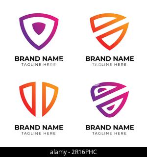 Design del logo sfumato dello schermo Illustrazione Vettoriale