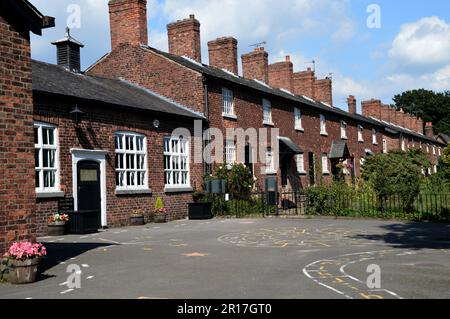 Inghilterra, Cheshire, Styal: Cave Bank Mill (National Trust), un conserve, lavorazione del cotone, fondata da Samuel Greg nel 1784. È stato considerato come un Foto Stock