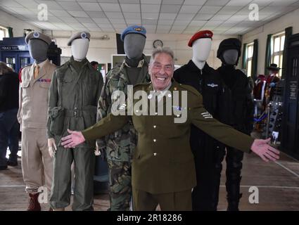 John Levene come Dottore Who's Sgt. Benton con alla manifestazione di beneficenza a Upminster, Essex 30th aprile 2023 Foto Stock