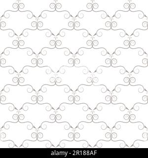 Sfondo decorativo vettoriale neutro senza cuciture con forme aggrovigliate disegnate a mano. Elegante sfondo geometrico decorato. Ornamentale Illustrazione Vettoriale