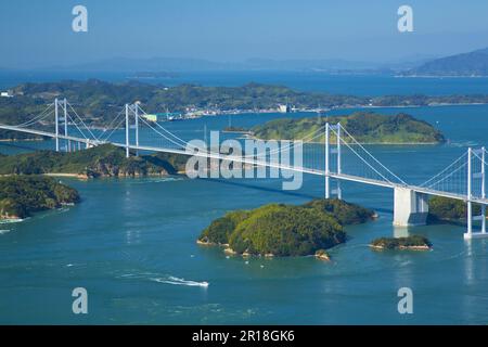 Kurushima Strait Ponte di Shimanami Kaido Foto Stock