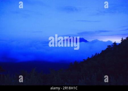 Cielo stellato del Monte Ishizuchi Foto Stock