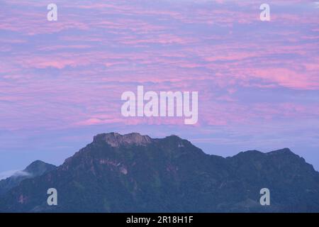 Mattina del Monte Ishizuchi Foto Stock