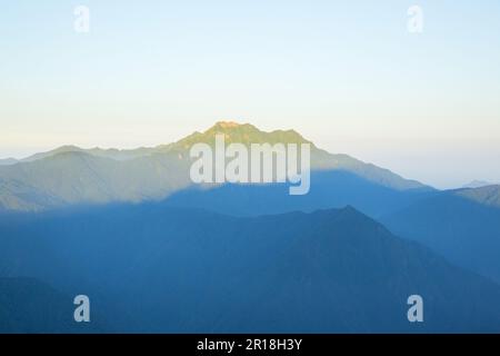 Mattina del Monte Ishizuchi Foto Stock