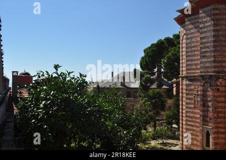 Il monastero di Xenophontos è un monastero costruito sul Monte Athos Foto Stock