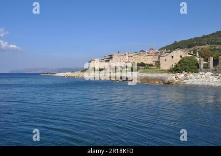 Il monastero di Xenophontos è un monastero costruito sul Monte Athos Foto Stock