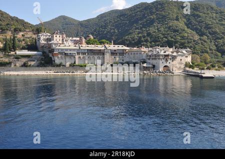 Il monastero di Xenophontos è un monastero costruito sul Monte Athos Foto Stock