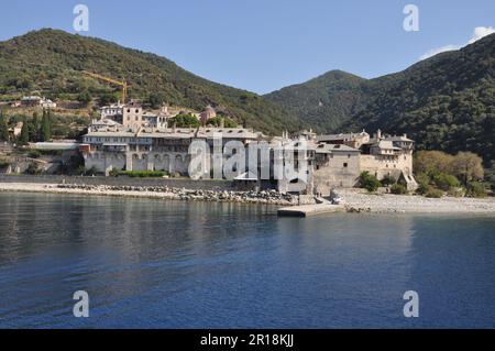 Il monastero di Xenophontos è un monastero costruito sul Monte Athos Foto Stock