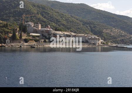 Il monastero di Xenophontos è un monastero costruito sul Monte Athos Foto Stock