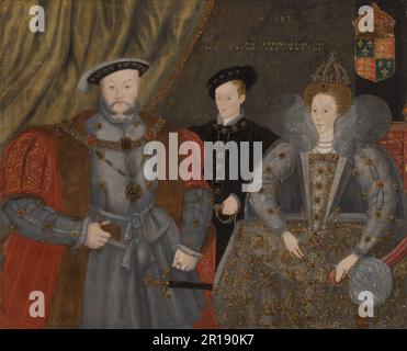 Enrico VIII, Elisabetta i ed Edoardo VI Data: 1597 artista: Inglese Foto Stock