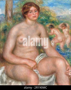 Seduta a bather Data: 1914 artista: Pierre-Auguste Renoir Francese, 1841-1919 Foto Stock