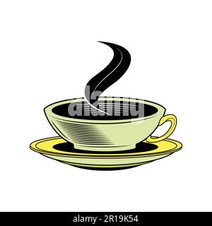 Tazza da caffè icona. Tempo di caffè drink prima colazione e bevande tema. Design isolato. Illustrazione Vettoriale Illustrazione Vettoriale