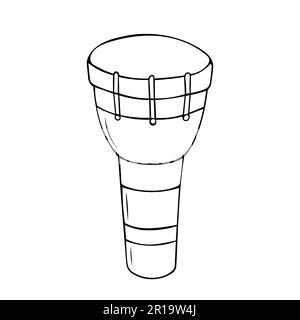 Strumento di percussione Darbuka dell'illustrazione vettoriale del Medio Oriente Illustrazione Vettoriale