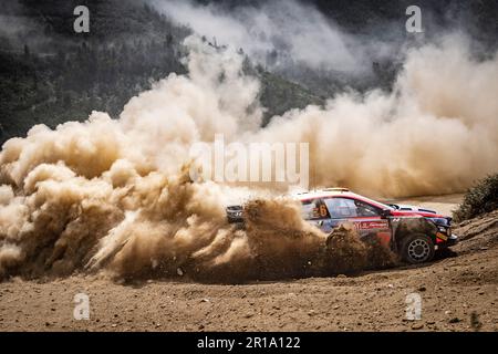 Matosinhos, Portogallo. 12th maggio, 2023. 06 Dani SORDO (ESP), Candido CARRERA (ESP), HYUNDAI SHELL MOBIS WORLD RALLY TEAM, HYUNDAI i20 N Rally1 Hybrid, WRC, azione durante il Rally de Portugal 2023, 5th° round del WRC World Rally Car Championship 2023, dal 11 al 14 maggio 2023 a Matosinhos, Portogallo - Foto Nikos Katikis/DPPI Credit: DPPI Media/Alamy Live News Foto Stock