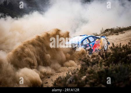 Matosinhos, Portogallo. 12th maggio, 2023. 08 Ott TANAK (EST), Martin JARVEOJA (EST), M-SPORT FORD WORLD RALLY TEAM, FORD Puma Rally1 Hybrid, WRC, azione durante il Rally de Portugal 2023, 5th° round del WRC World Rally Car Championship 2023, dal 11 al 14 maggio 2023 a Matosinhos, Portogallo - Foto Nikos Katikis/DPPI Credit: DPPI Media/Alamy Live News Foto Stock