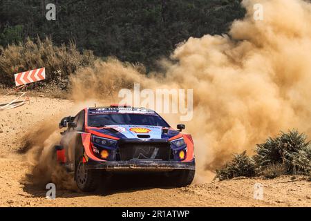 Portogallo, Portogallo. 12th maggio, 2023. Dani Sordo (ESP) Carrera Candido (ESP) del Team Hyundai Shell Mobis World Rally Team, Hyundaii20 N Rally1 Hybrid, 12 maggio 2023 ad Arganil, Portogallo. Credit: Live Media Publishing Group/Alamy Live News Foto Stock