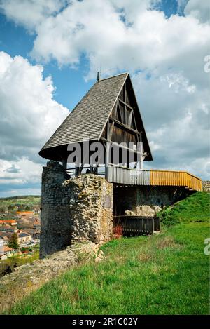 Forte di rovine di Cittanova nel nord Ungheria. Rovine storiche vicino al confine con la slovakina, vicino alla città di Cittanova. Famosa attrazione turistica che cosa visitabile fo Foto Stock