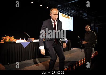 HOUTEN - presidente del partito Kees van der Staaij durante il giorno del partito del PSC. ANP RAMON VAN FLYMEN olanda fuori - belgio fuori Foto Stock