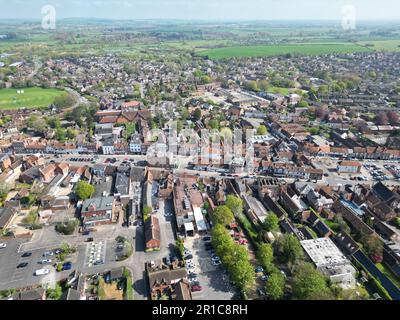 Thame Town in Oxfordshire Regno Unito ad alta angolazione vista aerea drone Foto Stock