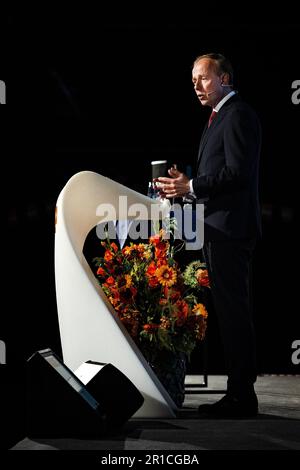 HOUTEN - presidente del partito Kees van der Staaij durante il giorno del partito del PSC. ANP RAMON VAN FLYMEN olanda fuori - belgio fuori Foto Stock