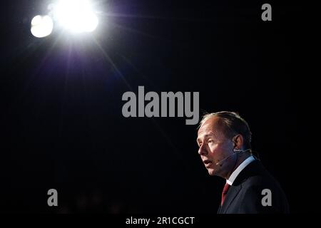 HOUTEN - presidente del partito Kees van der Staaij durante il giorno del partito del PSC. ANP RAMON VAN FLYMEN olanda fuori - belgio fuori Foto Stock