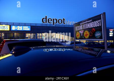 Depot Mantorp, centro commerciale, Mantorp, Svezia. Foto Stock