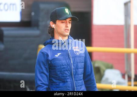 13th maggio 2023; Tannadice Park, Dundee, Scozia: Scottish Premiership Football, Dundee United contro Ross County; Yan Dhanda della Ross County ispeziona il campo prima della partita Foto Stock