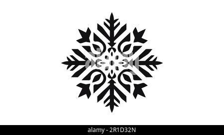 Icona fiocco di neve, logo vettoriale isolato su sfondo bianco. Illustrazione Vettoriale