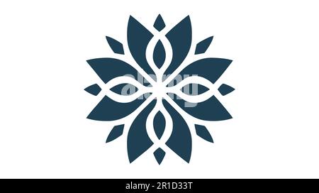 Icona fiocco di neve, logo vettoriale isolato su sfondo bianco. Illustrazione Vettoriale