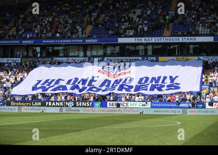 Bolton, Regno Unito. 13th maggio, 2023. Una visione generale dello stadio dell'Università di Bolton durante la partita di Play-off della Sky Bet League 1 Bolton Wanderers vs Barnsley all'Università di Bolton Stadium, Bolton, Regno Unito, 13th maggio 2023 (Foto di Craig Anthony/News Images) a Bolton, Regno Unito il 5/13/2023. (Foto di Craig Anthony/News Images/Sipa USA) Credit: Sipa USA/Alamy Live News Foto Stock