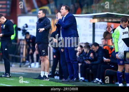 Dundee, Scozia, Regno Unito. 13th maggio 2023; Tannadice Park, Dundee, Scozia: Scottish Premiership Football, Dundee United contro Ross County; il manager della contea di Ross Malky Mackay urla istruzioni Credit: Action Plus Sports Images/Alamy Live News Foto Stock