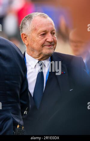 Orleans, Francia. 13th maggio, 2023. Jean Michel Aulas dopo la Coppa delle Donne Francese, finale di calcio tra Olympique Lyonnais e Parigi Saint-Germain il 13 maggio 2023 allo Stade de la Source di Orleans, Francia - Foto Antoine Massinon/A2M Sport Consulting/DPPI Credit: DPPI Media/Alamy Live News Foto Stock