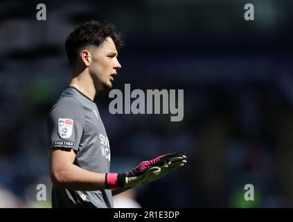 Bolton, Greater Manchester, Regno Unito. 13th maggio 2023;University of Bolton Stadium, Bolton, Greater Manchester, England; League One Play Off Football, semi Final, First leg, Bolton Wanderers vs Barnsley; Bolton Wanderers portiere James Trafford Credit: Action Plus Sports Images/Alamy Live News Foto Stock