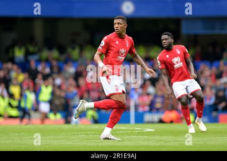 Londra, Regno Unito. 13th maggio, 2023. Danilo della Foresta di Nottingham durante la partita della Chelsea vs Nottingham Forest Premier League allo Stamford Bridge London Credit: MARTIN DALTON/Alamy Live News Foto Stock