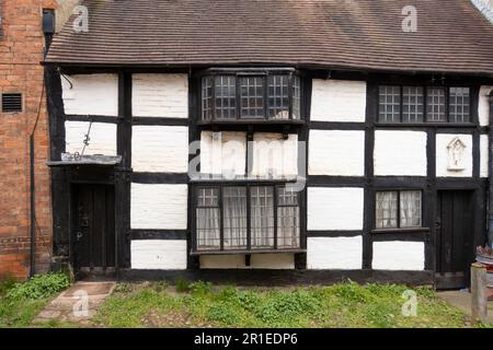 lichfield, Staffordshire-regno unito Aprile, 14, 2023 Una casa in legno incorniciata nel centro di Lichfield, Staffordshire Foto Stock