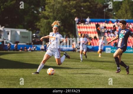 Lione, Francia. 13th maggio, 2023. Ellie Carpenter (12) di OL in azione durante la finale coupé de france tra Olympique Lyonnais e Paris Saint Germain allo Stade de la source di Orleans, Francia. (Pauline FIGUET/SPP) Credit: SPP Sport Press Photo. /Alamy Live News Foto Stock