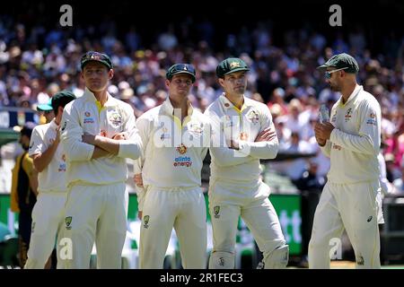 Melbourne, Australia, 28 dicembre 2021. MELBOURNE, AUSTRALIA - 28 DICEMBRE: Team australiano dopo il Boxing Day Test Match nella serie Ashes tra Australia e Inghilterra al Melbourne Cricket Ground il 28 dicembre 2021 a Melbourne, Australia. (Foto di Dave Hewison/Speed Media) Credit: Dave Hewison/Speed Media/Alamy Live News/Alamy Live News Foto Stock