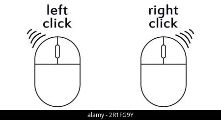 Icona dei pulsanti del mouse del computer Illustrazione Vettoriale