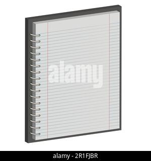 Carta per appunti blocco note 3D Illustrazione Vettoriale
