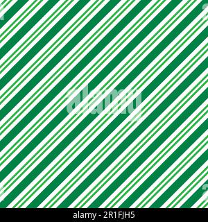 confezione regalo righe e strisce diagonali verdi Illustrazione Vettoriale