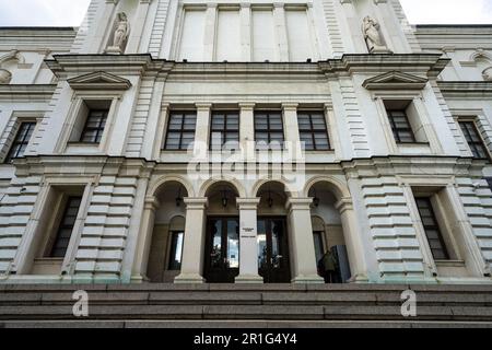 Sofia, Bulgaria. Maggio 2023. Vista esterna della Galleria Nazionale di Kvadrat 500 nel centro della città Foto Stock