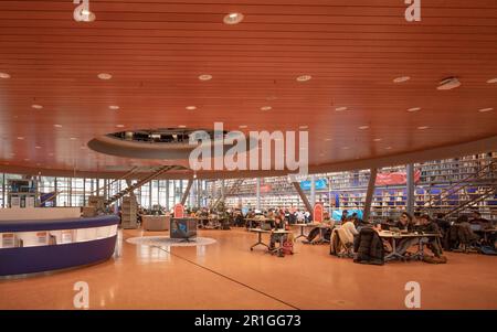Delft, Paesi Bassi - Biblioteca per l'Università tecnica di Delft di Mecanoo Foto Stock