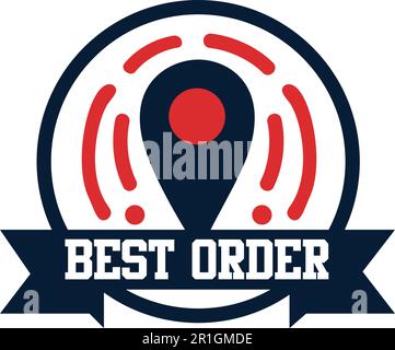 Il nostro modello di logo "Best Order" è la scelta perfetta per le aziende che offrono servizi di consegna precisa in sede. Il design è elegante e moderno Illustrazione Vettoriale