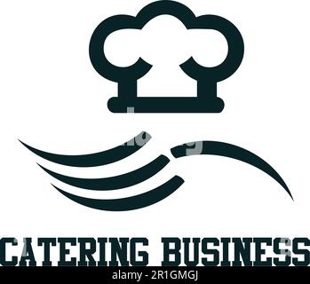 Il nostro modello di logo Food Catering Business è la scelta perfetta per le aziende di ristorazione che desiderano creare un marchio forte e memorabile Illustrazione Vettoriale