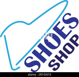 Cerchi un logo elegante e professionale per il tuo negozio di scarpe? Questo modello con logo Shoes Shop è perfetto per te! Dispone di una struttura semplice ma elegante Illustrazione Vettoriale