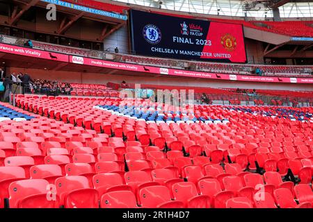 Londra, Regno Unito. 14th maggio, 2023. Vista interna dello Stadio di Wembley in vista della partita finale della Coppa della fa di Vitality Women's a Londra, Regno Unito, 14th maggio 2023 (Foto di Conor Molloy/News Images) a Londra, Regno Unito, il 5/14/2023. (Foto di Conor Molloy/News Images/Sipa USA) Credit: Sipa USA/Alamy Live News Foto Stock