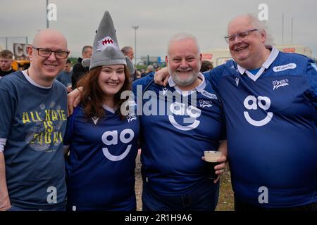 Eccles, Regno Unito. 14th maggio, 2023. Vendita Sharks Fans before the Gallagher Premiership Play-off Semifinale Vendita Sharks vs Leicester Tigers all'AJ Bell Stadium, Eccles, Regno Unito, 14th maggio 2023 (Foto di Steve Flynn/News Images) a Eccles, Regno Unito il 5/14/2023. (Foto di Steve Flynn/News Images/Sipa USA) Credit: Sipa USA/Alamy Live News Foto Stock