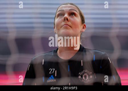 Londra, Regno Unito. 14th maggio, 2023. Il portiere Mary Earps (27 Manchester United) si scalda prima della finale della Vitality Womens fa Cup tra Chelsea e Manchester United allo stadio di Wembley a Londra, Inghilterra. (James Whitehead/SPP) Credit: SPP Sport Press Photo. /Alamy Live News Foto Stock