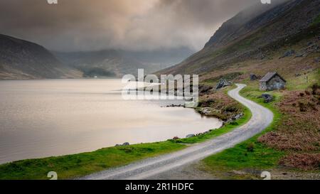 Loch Lee a Glen Esk al tramonto Foto Stock